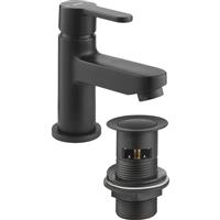 Deva Ethos Cloakroom Basin Mixer Tap Matt in Black Brass