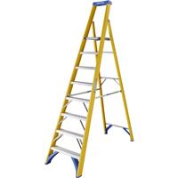 Werner Fibreglass Platform Stepladder 8 Tread Steel