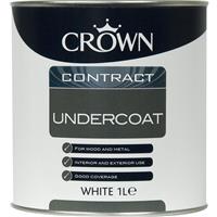 Crown Contract Undercoat Paint 1L in White