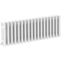 Arlberg 3-Column Horizontal Radiator 300 x 854mm 1962Btu in White Steel