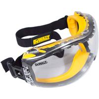 DeWalt Concealer Safety Goggles in Yellow Rubber
