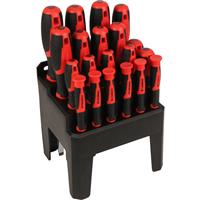 Minotaur Screwdriver Set (20 Piece) in Red Plastic