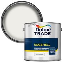 Dulux Trade Eggshell Paint Pure Brilliant 2.5L in White