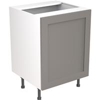 Kitchen Kit Flatpack Shaker Kitchen Cabinet Base Sink Unit Ultra Matt 600mm in Dust Grey MFC