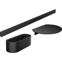 Hansgrohe WallStoris Bathtub Storage Kit Matt in Black Plastic