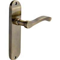 Designer Levers Capri Door Handles Latch (Pair) in Antique Brass