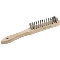 SIP Wire Brush Stainless Steel 4 Row Wood