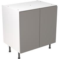 Kitchen Kit Flatpack J-Pull Kitchen Cabinet Base Unit Ultra Matt 800mm in Dust Grey MFC