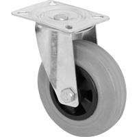 MOVE IT Swivel Wheel Castor 100mm 70kg in Grey Rubber