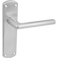 Serozzetta Uno Door Handles Latch Satin (Pair) in Chrome