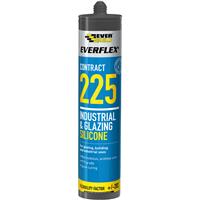 Everbuild Glazing Silicone 295ml in Black Rubber