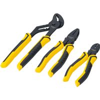Stanley Control Grip Assorted Pliers Set (3 Piece) in Yellow Drop-Forged Steel