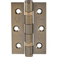 Eclipse Grade 7 Ball Bearing Hinge Antique (2 Pack) in Brass Stainless Steel