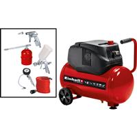 Einhell 1.6hp 24L Oil Free Compressor + 5Pc Airtool Kit 230V in Red