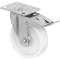 MOVE IT Swivel Wheel with Brake Castor 125mm 160kg in White Polypropylene