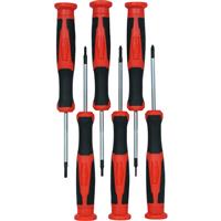 Minotaur Precision Screwdriver Set (6 Piece) in Black/Red Steel
