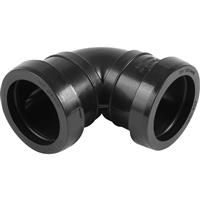 Aquaflow Push Fit Bend 40mm x 90deg in Black