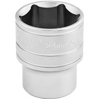 Draper Expert 6 Point 1/2 Inch Standard Socket 24mm Steel