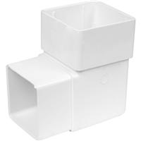 Aquaflow 65mm Square Offset Bend 92.5deg in White PVCU