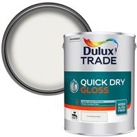 Dulux Trade Quick Dry Gloss Paint Pure Brilliant 5L in White