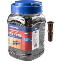 Rawlplug UNO Universal Contract Wall Plug 7mm Without Screws (700 Pack) in Brown