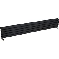 Ximax Bristol Double Horizontal Designer Radiator 294 x 1800mm 3379Btu in Anthracite Steel