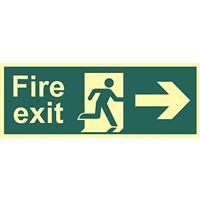 Centurion Photoluminescent Fire Exit Sign Fire Exit Right