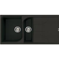 Reginox Ego Reversible Composite Kitchen Sink & Drainer 1.5 Bowl in Black Granite Composite