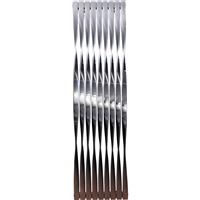 Aeon Twister Designer Radiator 1800 x 400mm Btu 4290 Brushed & Polished Stainless Steel in Brushed/Polished Steel