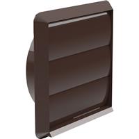 Verplas Wall Outlet Gravity Flap 125mm in Brown Plastic