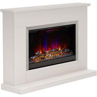 Be Modern Hansford Electric Fireplace 46" in Pearlescent Cashmere Steel