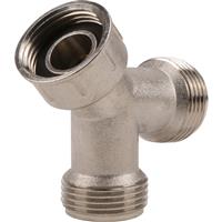 Unbranded Washing Machine Brass Y Piece 3/4" in Silver Rubber