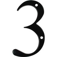 Fab and Fix Fab & Fix Hardex Door Numeral Matt 3 in Black Zinc