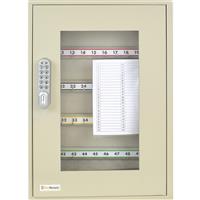 Codelocks Key Secure By View Key Cabinet with KL1000 Digital Lock 50 Key Hooks in Light Grey Steel