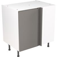 Kitchen Kit Flatpack J-Pull Kitchen Cabinet Base Blind Corner Unit Ultra Matt 800mm in Dust Grey MFC