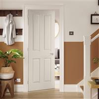 JB Kind Canterbury Internal Door Grained 35 x 1981 x 762mm in White Mdf