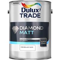 Dulux Trade Diamond Matt Emulsion Paint 5L Pure Brilliant in White