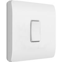 Culina Single Kinetic Slim Grid Switch Dimmable in White
