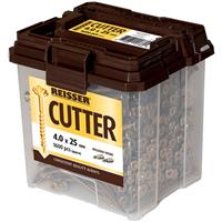 Reisser Cutter Pozi Screw Tub 4.0 x 25mm (1600 Pack) in Gold