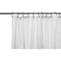 Croydex Plain Textile Shower Curtain in White Polyester