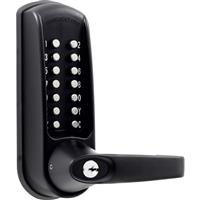 Codelocks 610 Marine Grade Tubular Mortice Latch in Black Steel