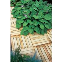 Forest Garden Ridged Deck Tile 50cm x 50cm (4 Pack) in Brown Timber