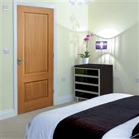 JB Kind Trent Internal Door Pre-Finished FD30 44 x 1981 x 762mm in Oak Veneer