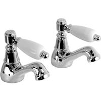 Deva Georgian Taps Basin Pillar (2 Pack) in Chrome
