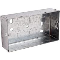 Appleby Metal Back Box 2 Gang 35mm in Silver