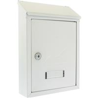 Burg-Wachter Avon Post Box in White Galvanised Steel