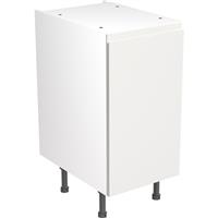 Kitchen Kit Flatpack J-Pull Kitchen Cabinet Base Unit Super Gloss 400mm in White MFC