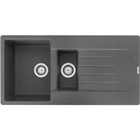 Reginox Harlem Reversible Composite Kitchen Sink & Drainer 1.5 Bowl in Grey Granite Composite