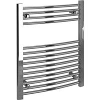 Kudox Curved Ladder Towel Radiator 750 x 600mm 887Btuv in Chrome Steel