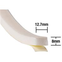 Stormguard Extra Thick Weatherstrip 10.5m in White Acrylic
